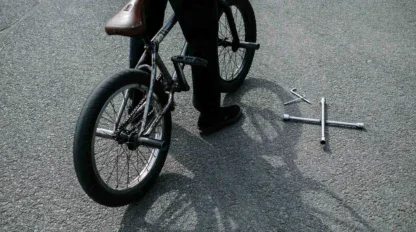 A bicycle accident.