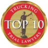 Logotipo de los 10 mejores abogados litigantes de camiones.